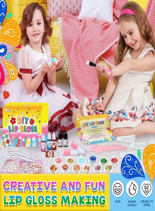Jcoos Lip Gloss Making Kit, 73PCS Fun Make Your Own Lip Gloss Kit Kids, Beginner, Lipgloss Sets for Girls, DIY Lipstick Set, Moisturizing Lip Oil Base, Gifts for Tween Girls, Teens, Daughters, Women - Image 3